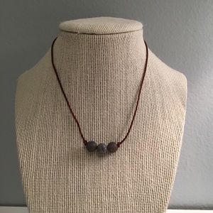 three bead necklace